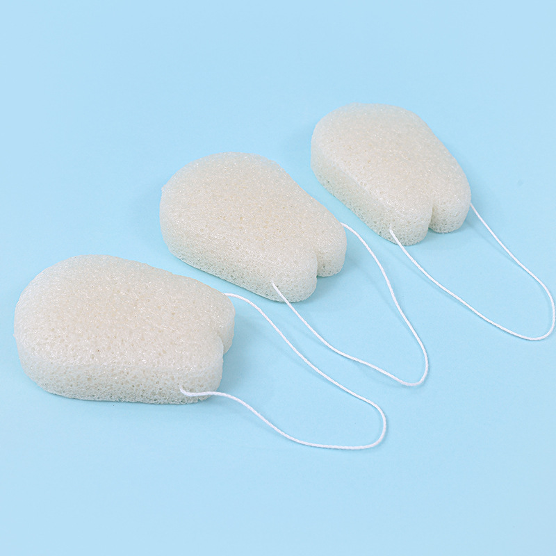Fábrica de esponja de konjac personalizada esponja de lavado facial esponja de limpieza facial limpieza de material vegetal degradable a granel
