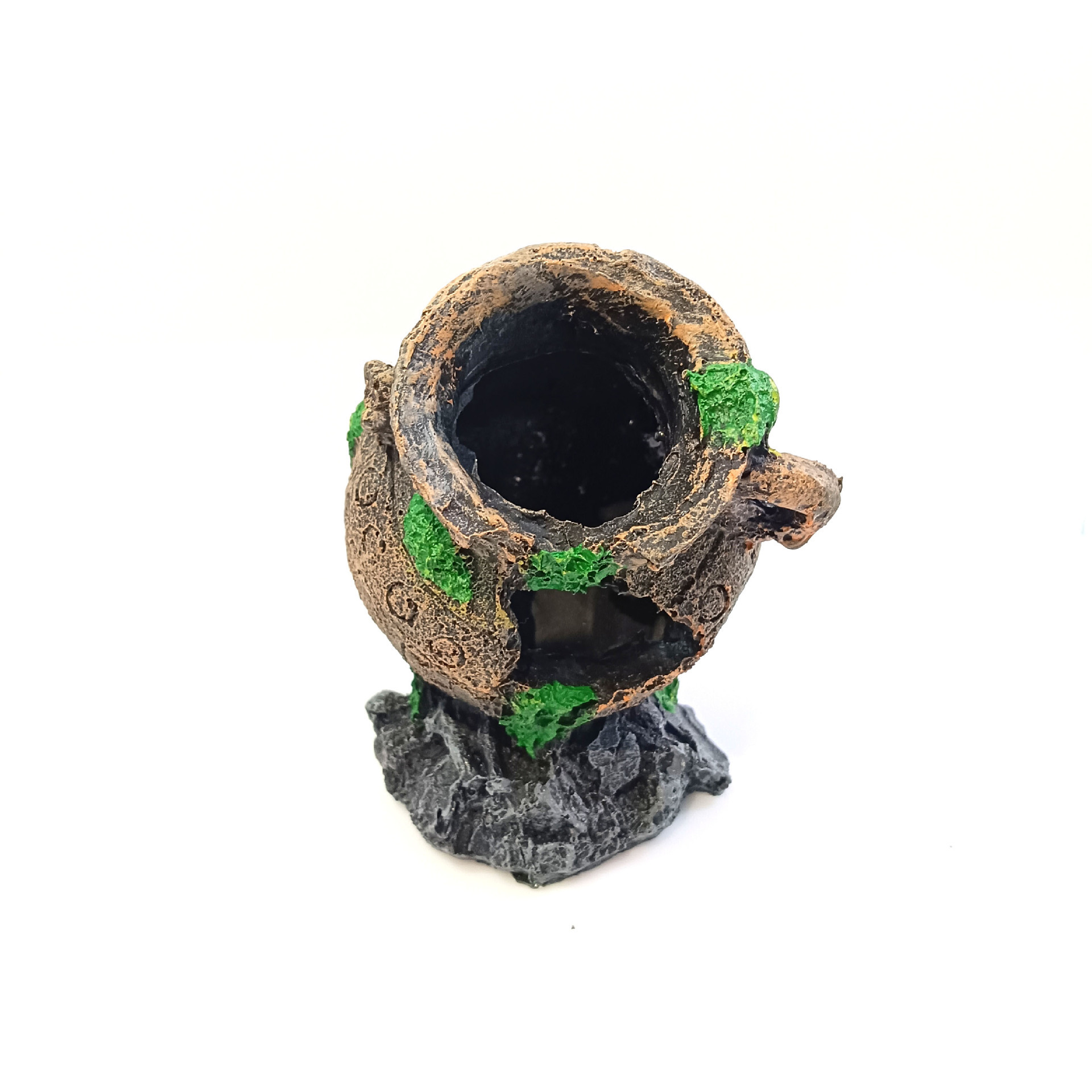 Decoración de pecera, decoración de acuarios, paisajismo, cría de peces y camarones, casa de refugio al por mayor, vasijas de barro gastadas, conjunto de tanques de plantas de agua