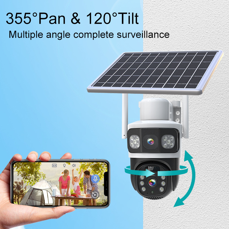 Monitoreo solar transfronterizo 360 cámara panorámica de baja potencia máquina de bola al aire libre máquina de bola gran angular image 3