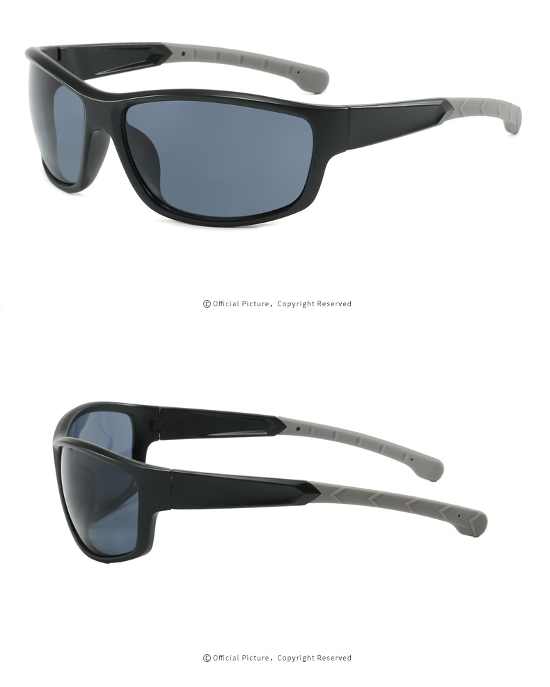 Simple Style Sport Style Solid Color PC UV400 Protection Square Full Frame Sports Sunglasses display picture 1