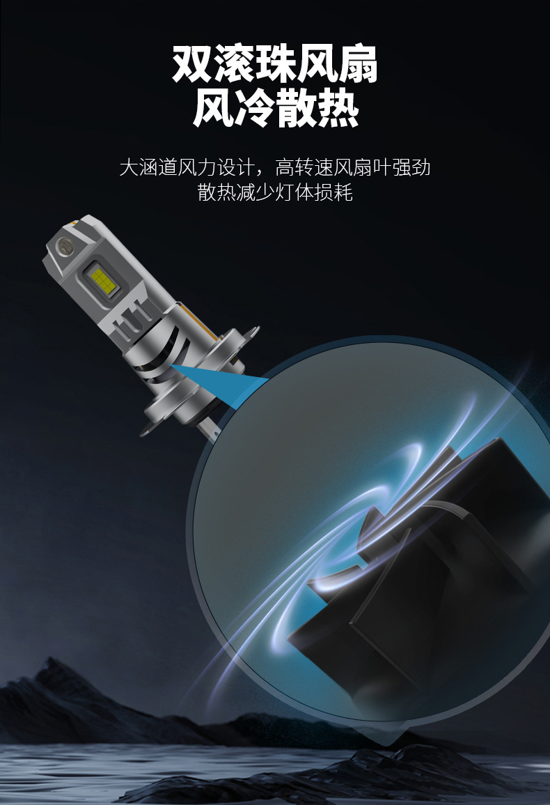 Cross-border new car led headlight in-line H7 H11 9005 super bright 1:1 non-destructive installation H4 far and near light