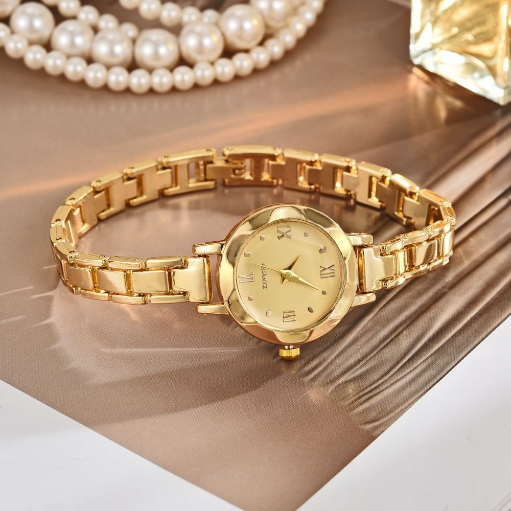 Niche Round Small Dial Student Bracelet Steel Strap Simple Elegant Compact Watch Female Ins Accessible Luxury Retro Forest Style