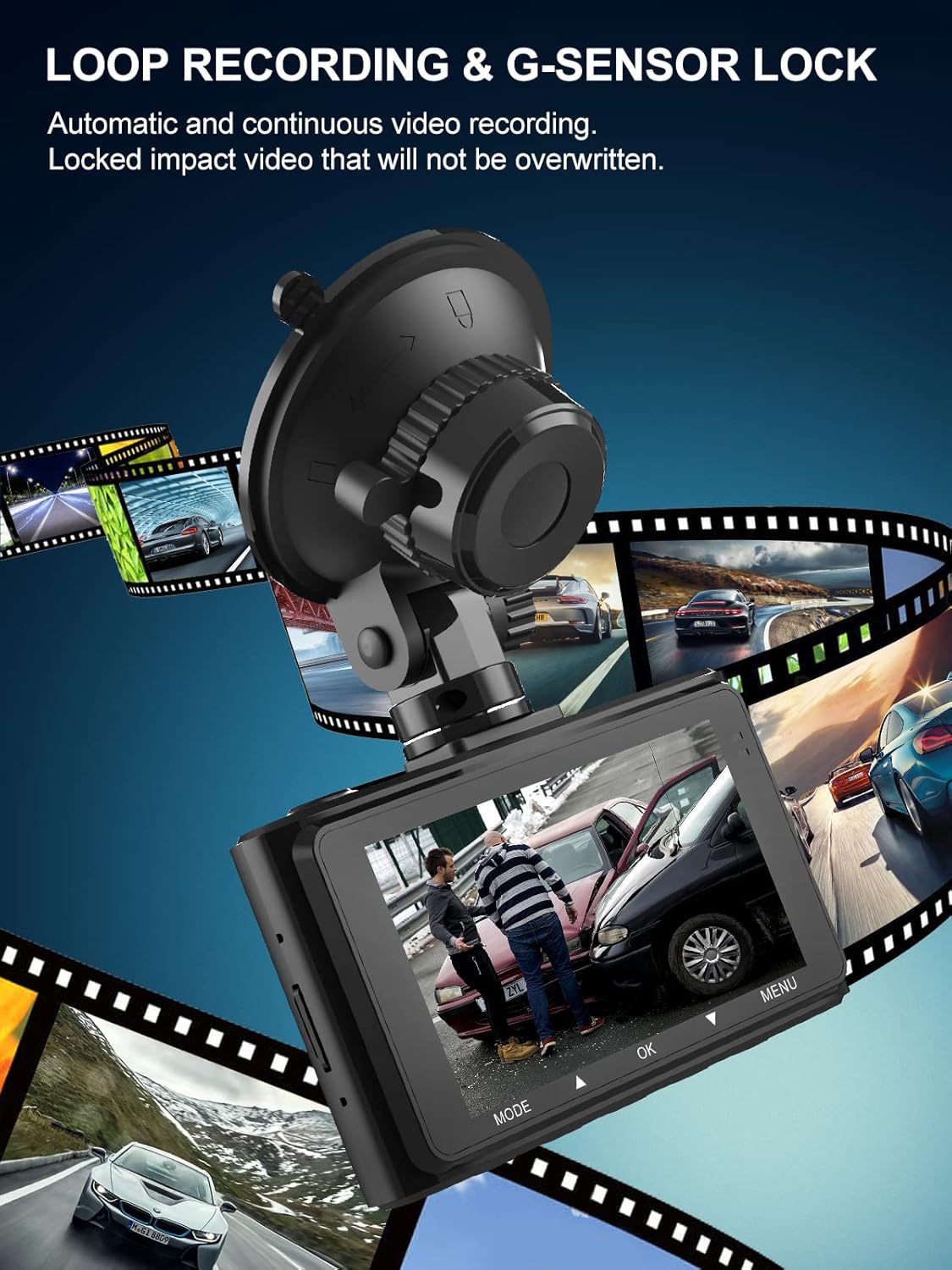 Cross-Border Model 3-Inch 5g Wifi Connected Gps Sony 335 High-Definition 4K Dual-Recording Driving Recorder with Parking Monitoring