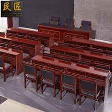 会议条桌长方形培训桌木质油漆条形桌会场开会双人桌椅组合