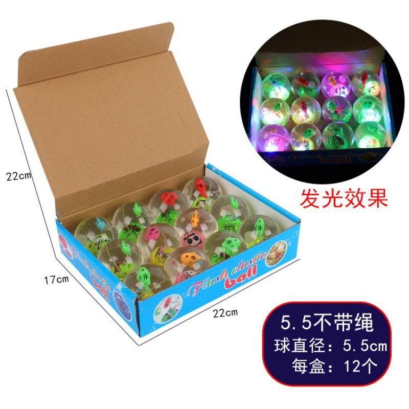 光るクリスタルボール 子供用弾むボール ロープ付き 水球 ライトアップ キッズ ベビー おもちゃ ボール類 バウンスボール ジャンピングボール|undefined