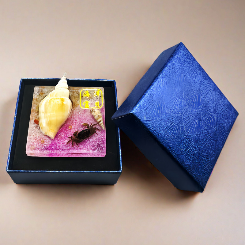 천연 쉘 게 냉장고 스틱 강한 자기 흡입 3D 높은 색상 가치 수제 표본 선물 상자