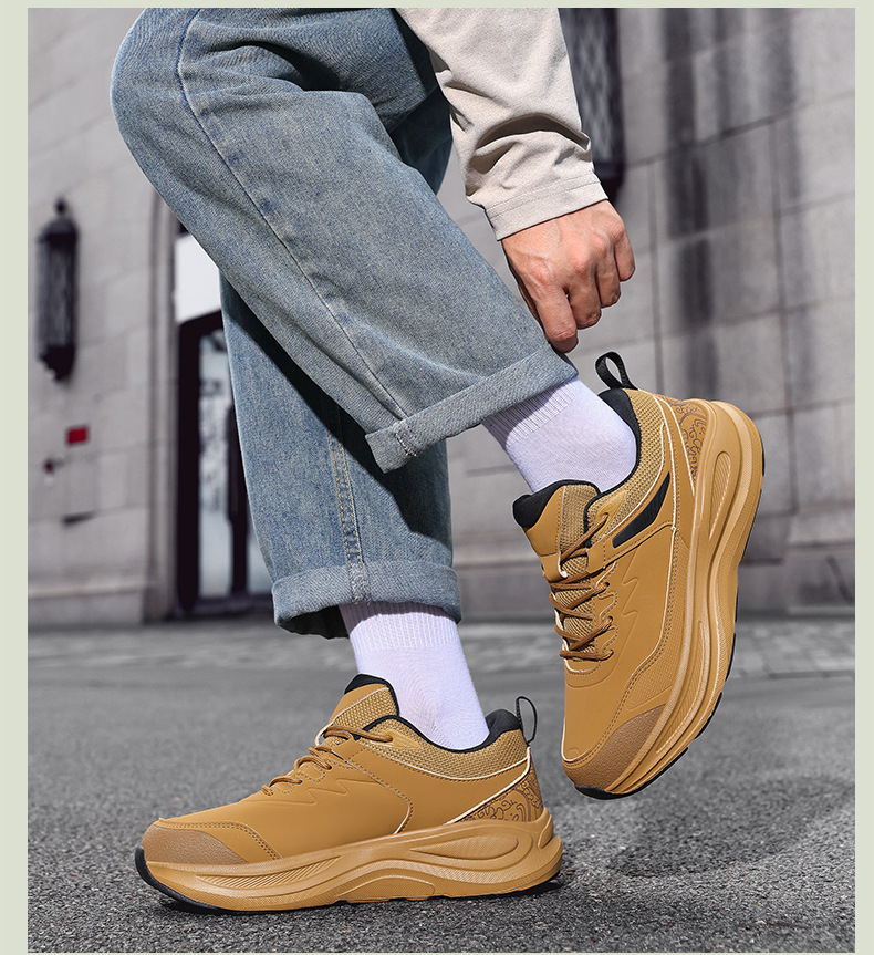 Autumn And Winter Foreign Trade Large Size 48 Lightweight Cushioned Leather Casual Men's Outdoor Sports Shoes,_vogvips.com
