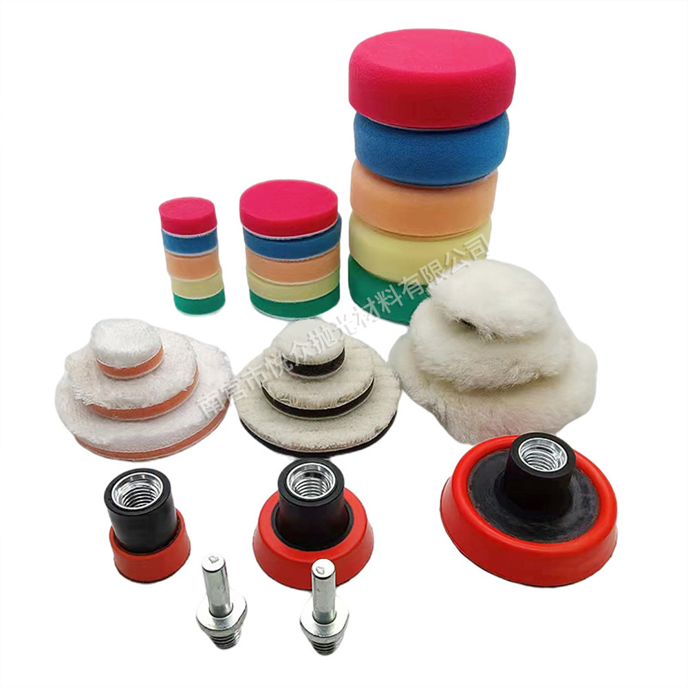 Set de pulido de coche 29 piezas placa de esponja autoadhesiva encerado y sellado de pintura