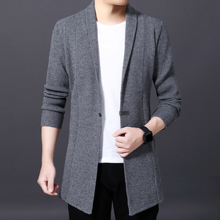 2025 Men's Knitted Cardigan Men's Sweater Jacket Base Layer Shirt One-Piece Wholesale
