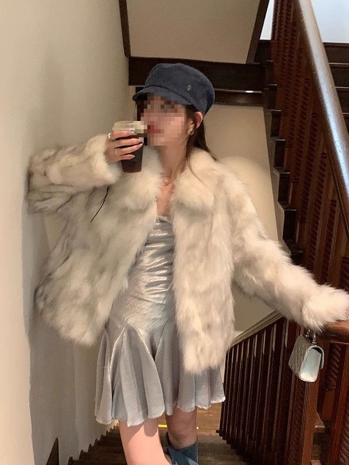 2024 осень и зима новый меховое пальто