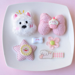 Xiaohongshu 同じスタイルのホット販売ウエストハイランド子犬穴靴セット漫画靴花 diy 材料卸売 pj1709