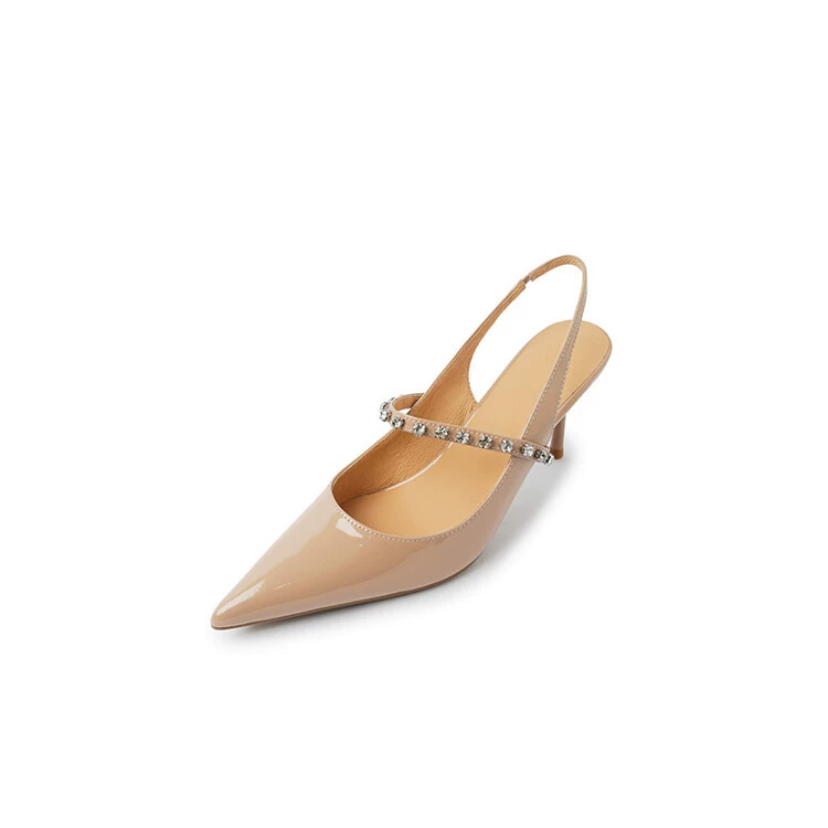 Изысканный стиль мягкая овечья лакированная кожа, фэйри-стиль, всесезонные туфли на высоком каблуке с 24 стразами, закрытая пятка, mary jane женские туфли