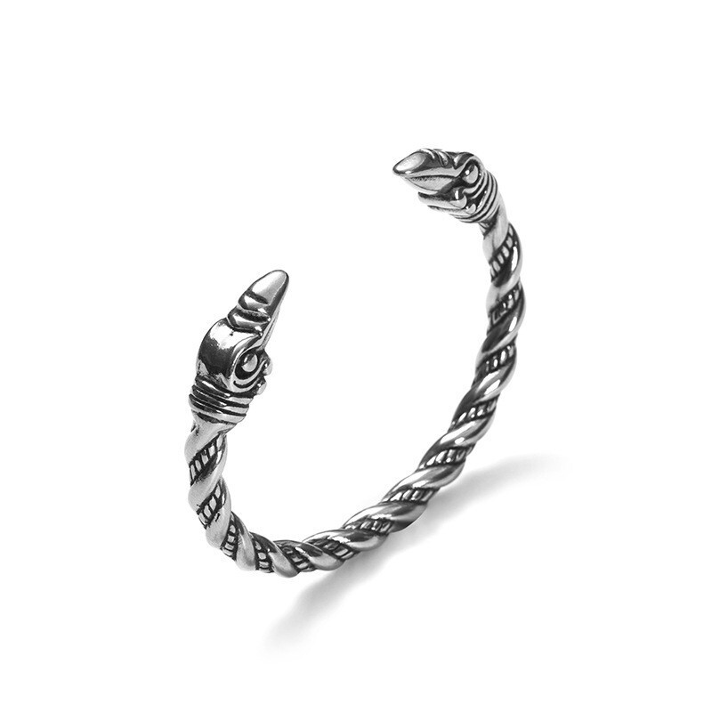 Cross-Border Jewelry European and American Retro Style Nordic Men's Viking Open Bracelet Jewelry Manufacturer Wholesale in Stock Cross-Border Jewelry European and American Retro Style Nordic Men's Viking Open Bracelet Jewelry Manufacturer Wholesale in Stock