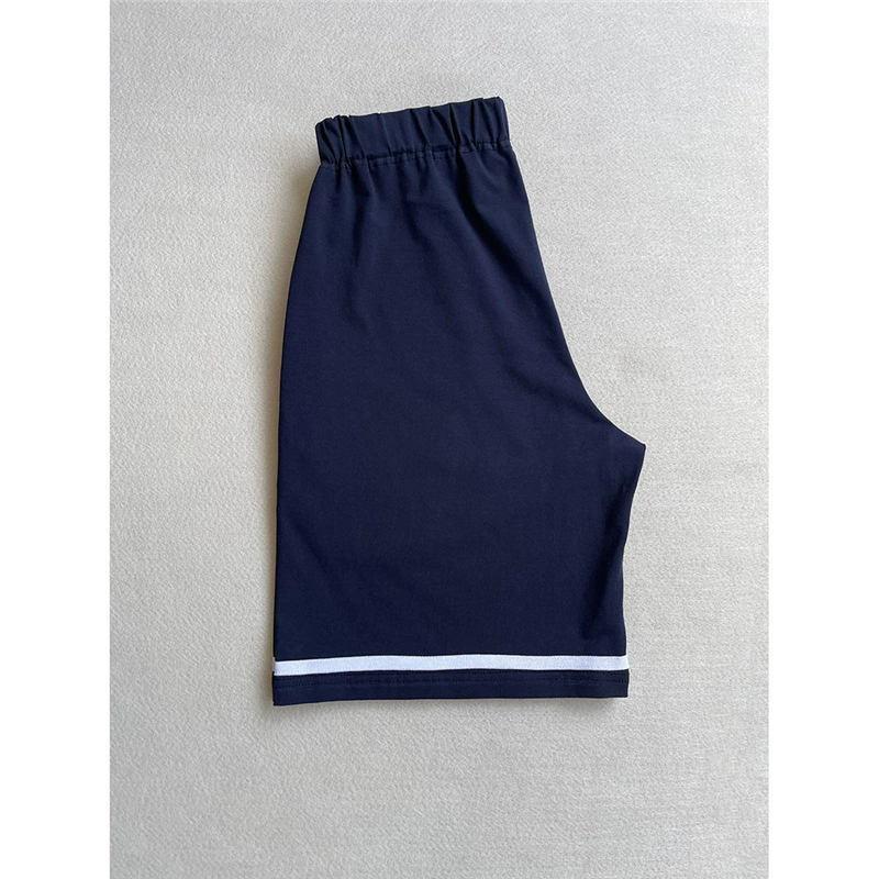 Uniform, blue thin summer trousers, elastic shorts for elementary school students