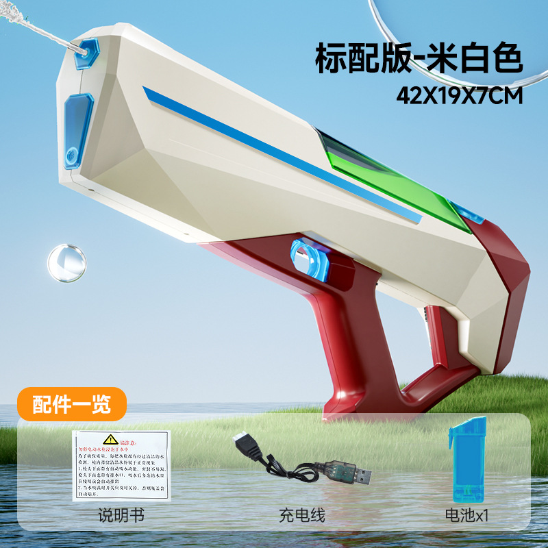 스몰 사이즈 사이버펑크 전기 물총-레드 [전자상거래 박스]]