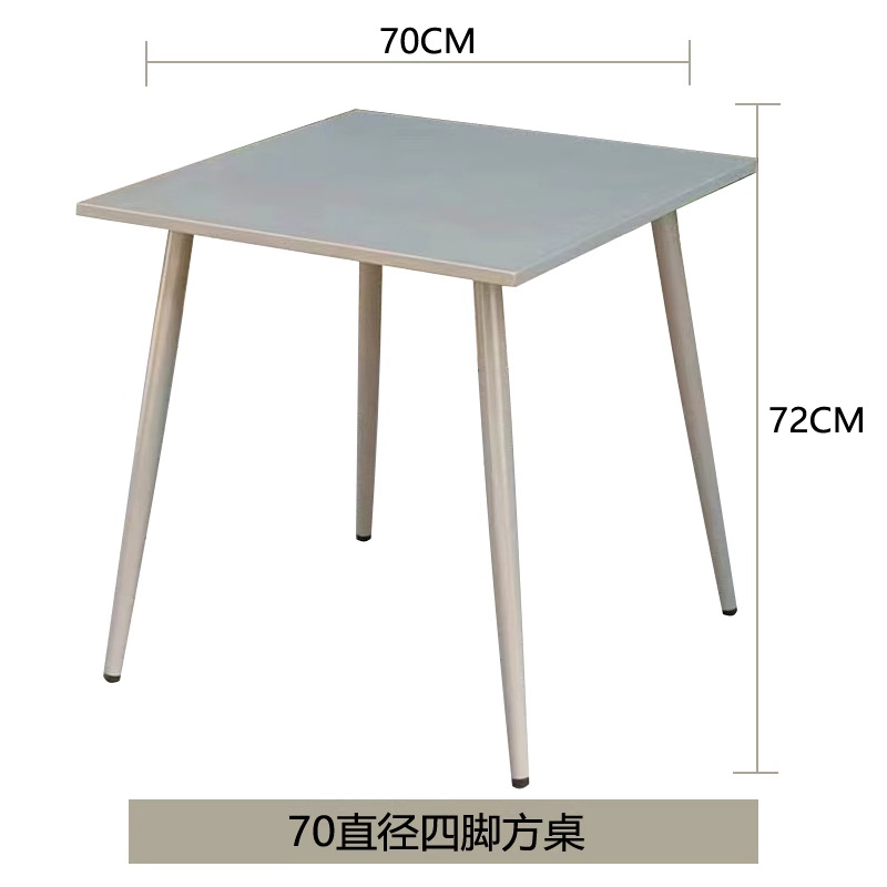 Mesa cuadrada de cuatro pies de diámetro de 70