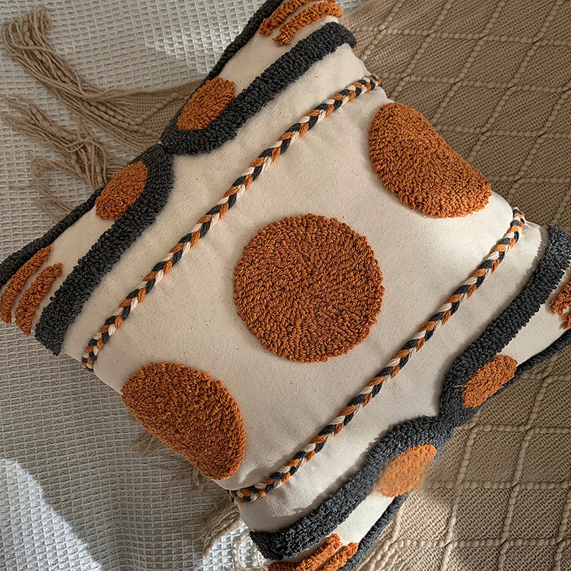 Nórdico inswind bordado almohada cubierta de cuadrícula sala de estar sofá almohada almohada de cabecera almohada de decoración de alojamiento marroquí image 13