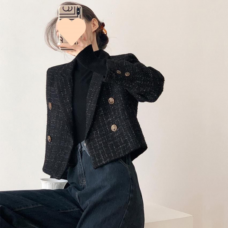 法式小香风外套女2025春秋新款韩版小众气质名媛小西装上衣外穿潮|undefined