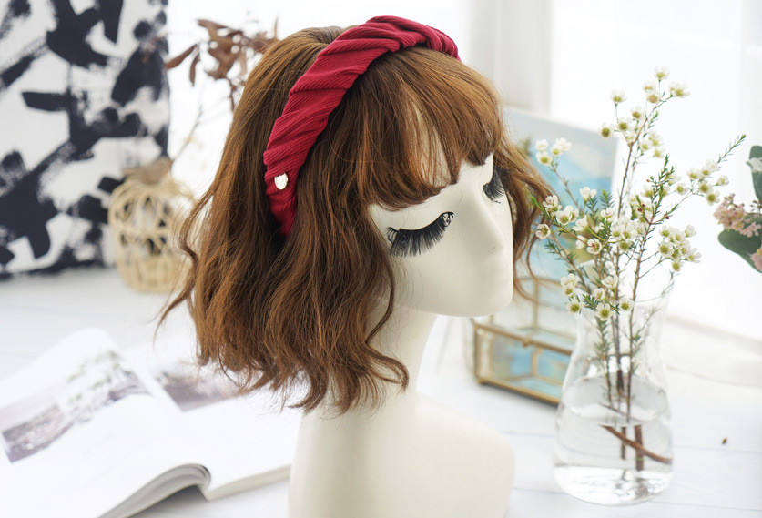 Korean Fabric Woolen Knitting Fold Headband display picture 7