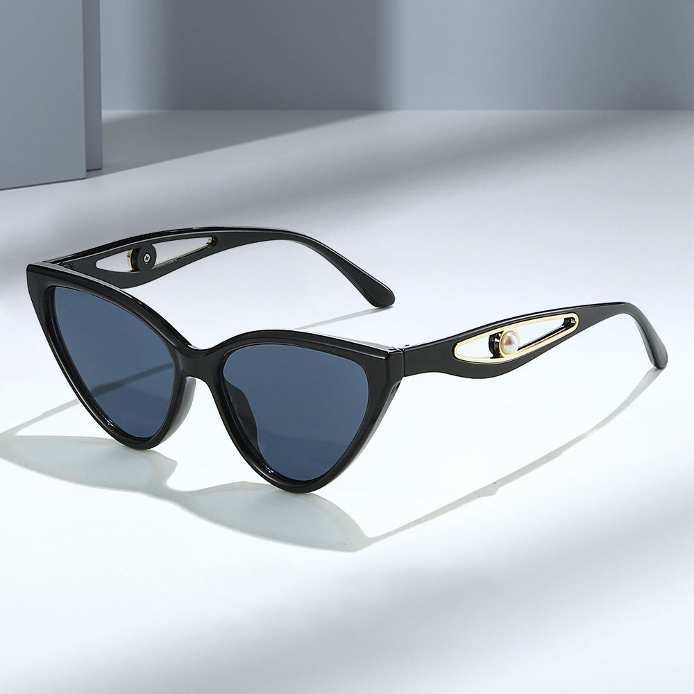 新款眼镜个性欧美男女士蝴蝶框太阳镜高级感多色花纹潮流街拍墨镜