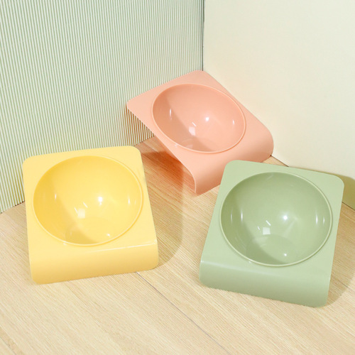 Cat bowl tilted against the wall single bowl cat food bowl wholesale cat food bowl dog rice bowl pet drinking bowl cat supplies