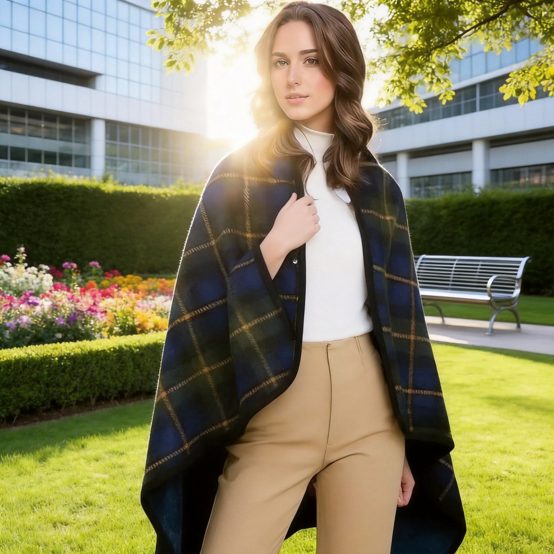 Shawl Blanket for Students, Class a Air-Conditioned Office Nap Blanket, Thickened Blanket, Multifunctional First-Class Cabin Aviation Blanket