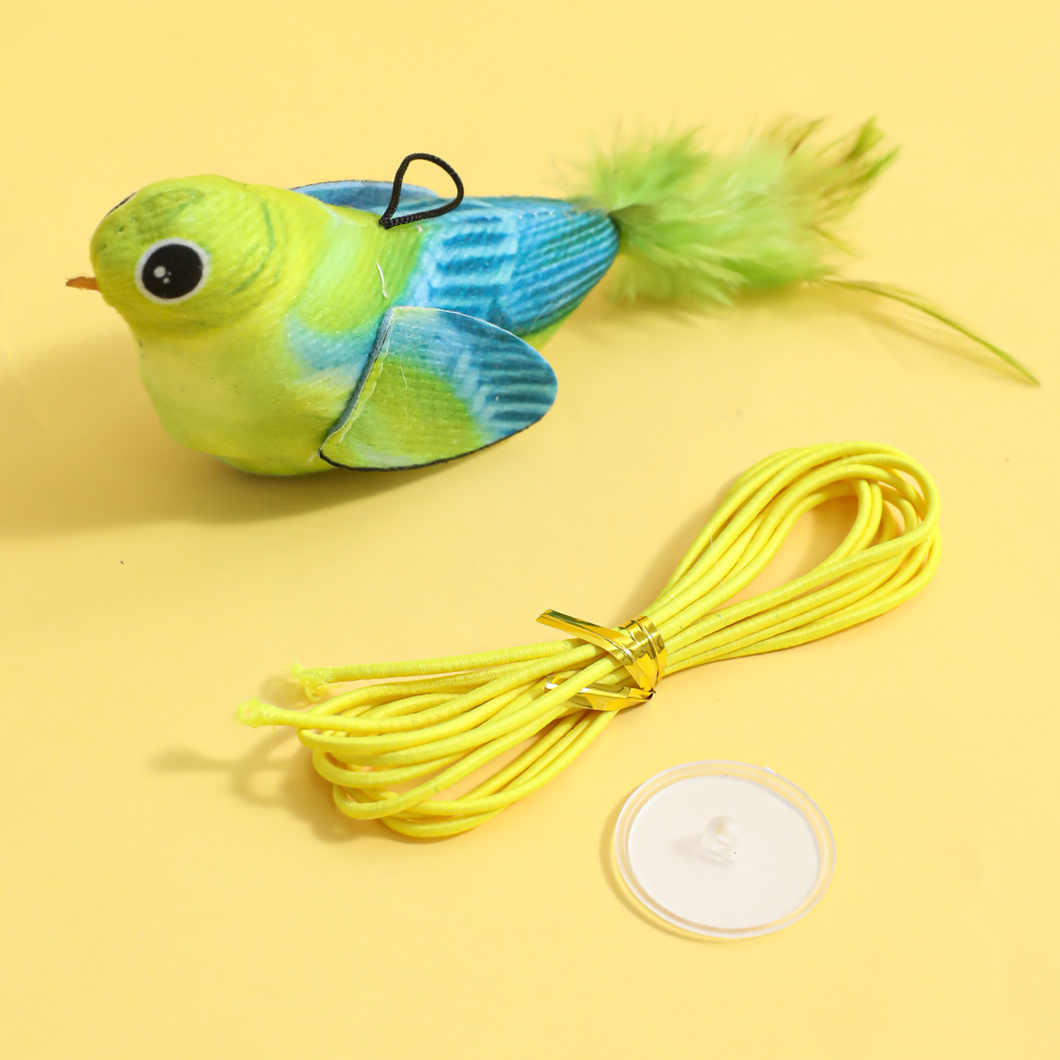 Juguetes de gato divertidos simulación electrónica sonido pájaro colgando succión tipo gato auto-hi para aliviar el aburrimiento artefacto juguete cuerda elástica