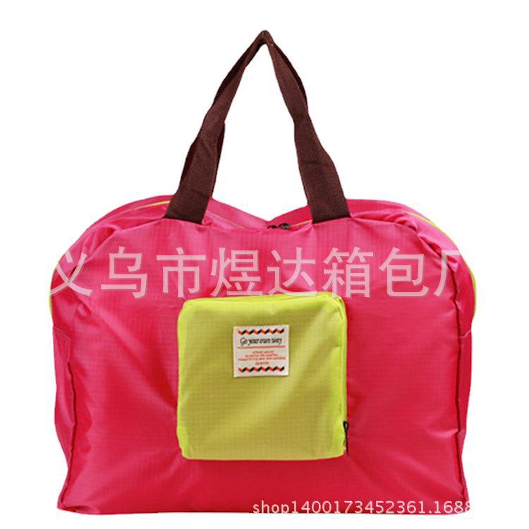 厂家供应销售时尚韩版购物袋 外贸新款格子料便携袋 大容量折叠袋