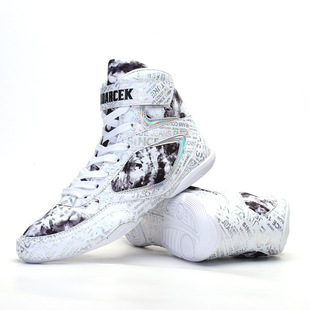 Cross-Border Dropshipping High-Top Wrestling Shoes Boxing Shoes Training Shoes Size 36 - 45 Size for Men, Women, Adults, Kidsren and Students