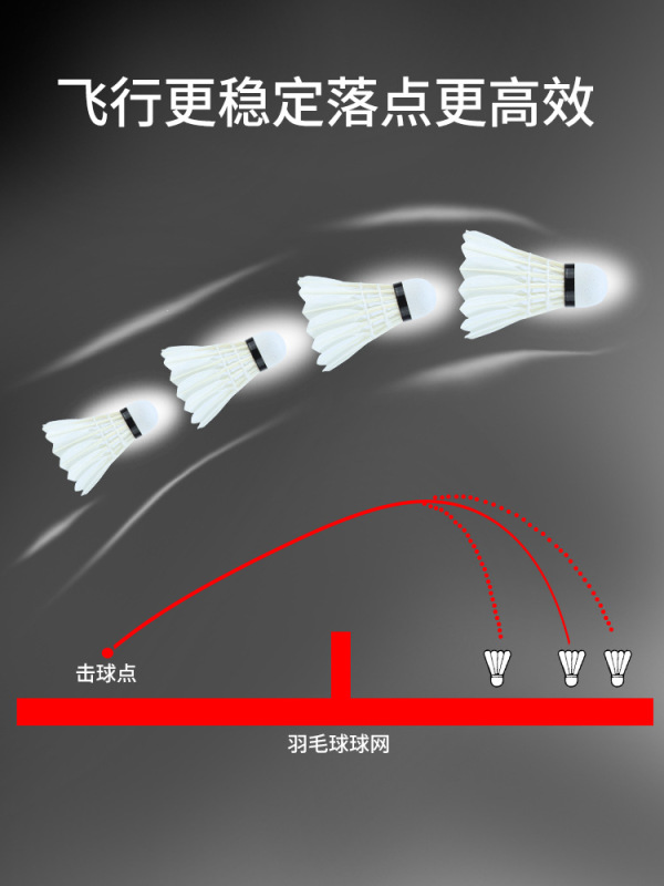 PEAK/匹克羽毛球正品旗舰店训练耐打专业不易打烂硬球头6只12只装|undefined