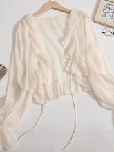 荷叶边雪纺防晒开衫薄款女配吊带裙外搭罩衫新款夏披肩冰丝小坎肩