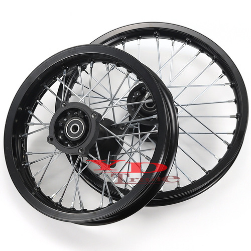 Off-road motorcycle wheels aluminum hub rim tires 60/100-14 inch aluminum wheel 80/100-12 inch tire