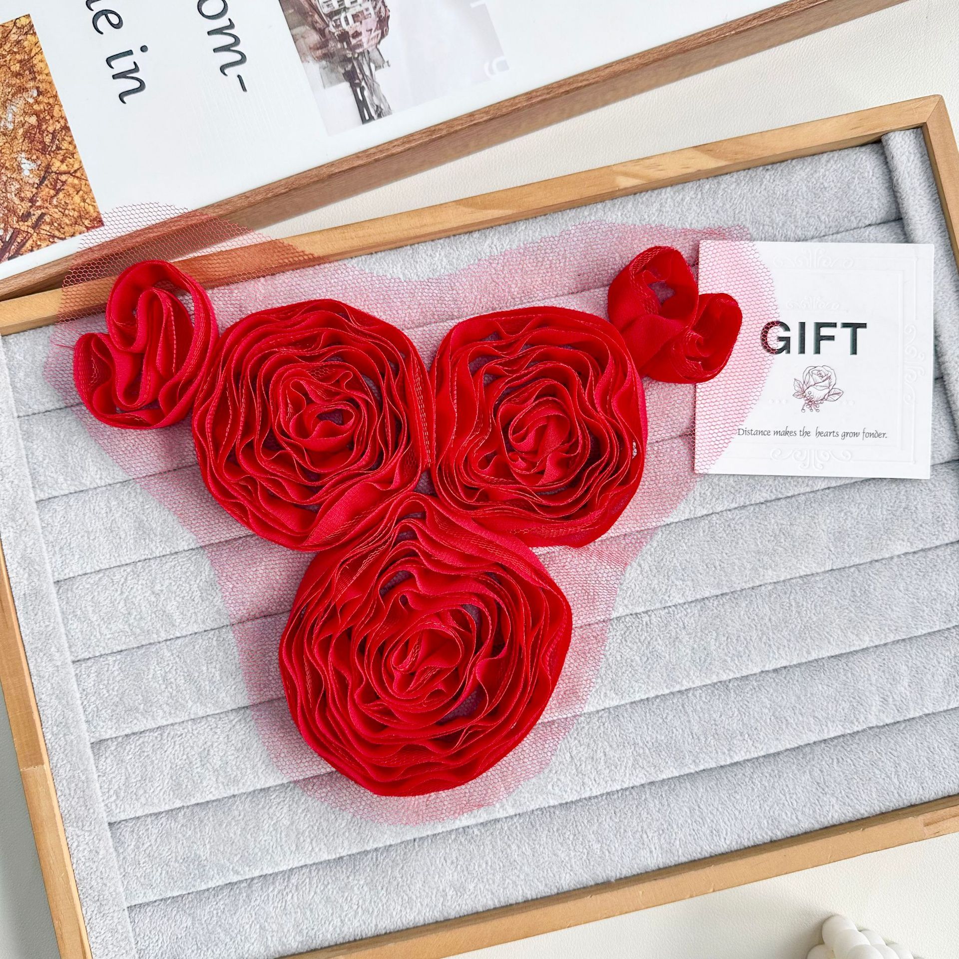 Decoración de rosas tridimensionales 3D multicapa de pliegues hechos a mano DIY accesorios de ropa suéter accesorios de envoltura