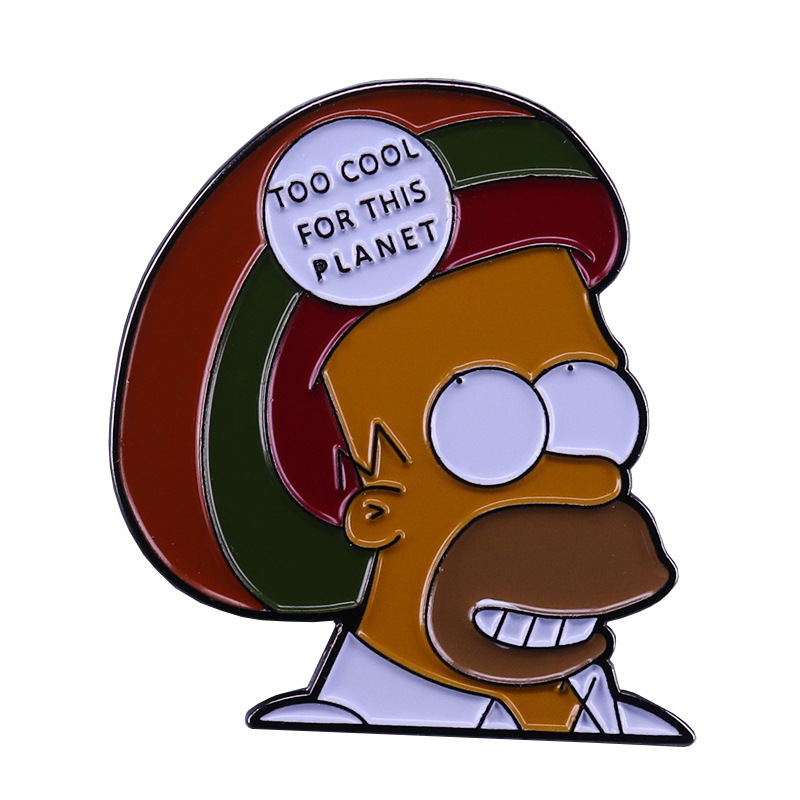 Homer Simpson So Cool This Planet Funny Badge Family Comedy Jewelry