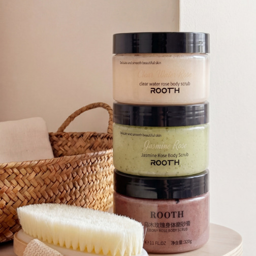 Exfoliante Corporal de Rosa 250g, Humectante y Exfoliante para Todo Tipo de Piel