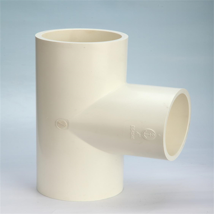 中山环宇锚牌UPVC英标给水管90°三通英标管1/2寸-6寸白色BS4346