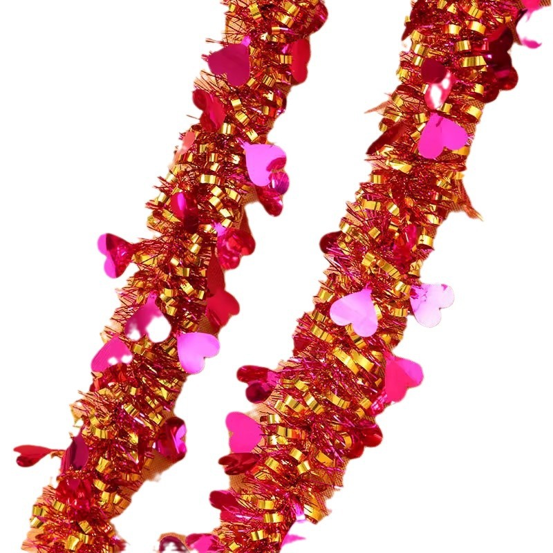 Venta al por mayor del Día de los niños colorido raya lana raya fiesta decoración boda guirnalda cinta cifrado Dragon Ball melocotón estilo corazón