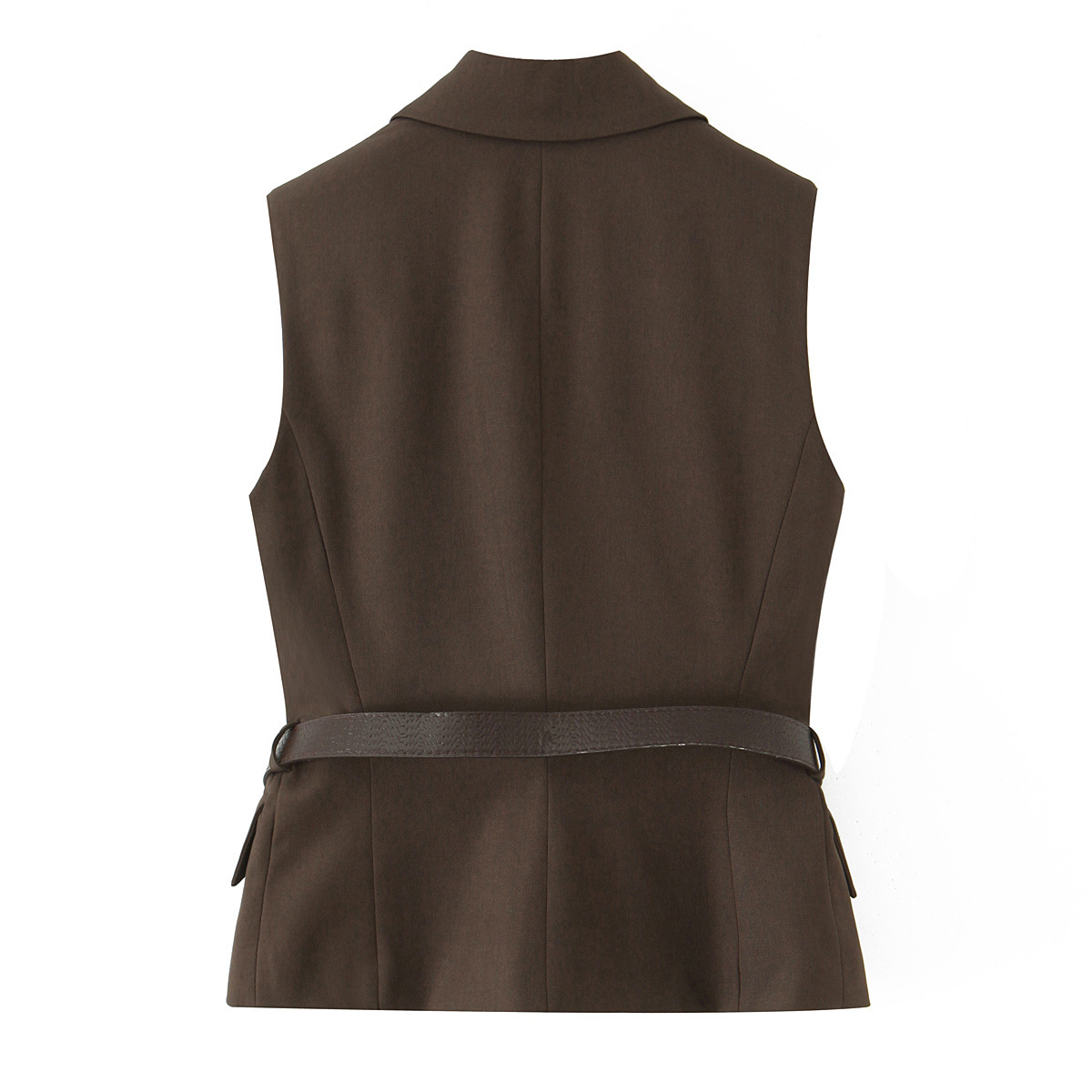 Early Autumn Casual Belt Vest High Waist Straight Pants Set 18 Early Autumn Casual Belt Vest High Waist Straight Pants Set
