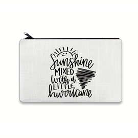 跨境款帆布笔袋批发,阳光混合小飓风拉链小包,多功能化妆包零钱包