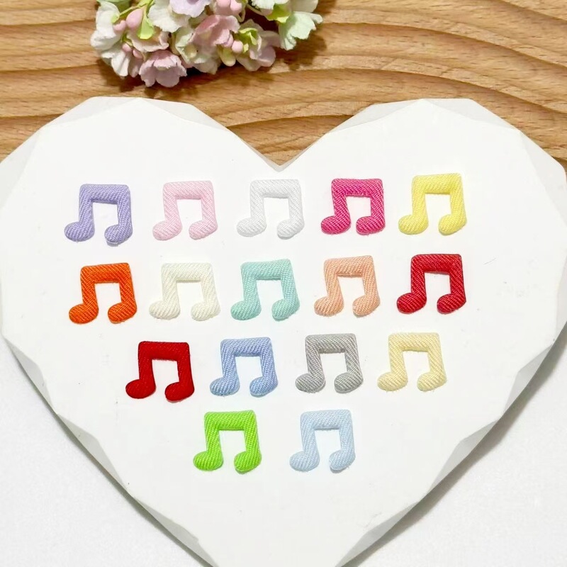 Ins-Style Fabric Cute Musical Notes DIY Handmade Materials Badge Holder Notebook Decoration Accessories Wholesale