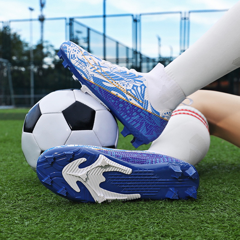 Zapatos de fútbol transfronterizos de alto nivel, zapatos de fútbol de clavos largos para hombres y mujeres, zapatos de entrenamiento de clavos para estudiantes jóvenes, comercio exterior al por mayor image 5