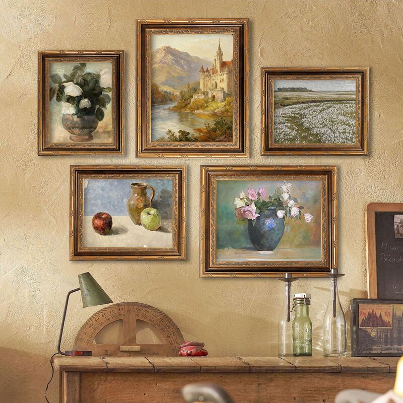 Special Offer European Retro Photo Frame Gold Photo Frame Id Frame 30X40Cm 21X30Cm Living Room Table Hanging Wall