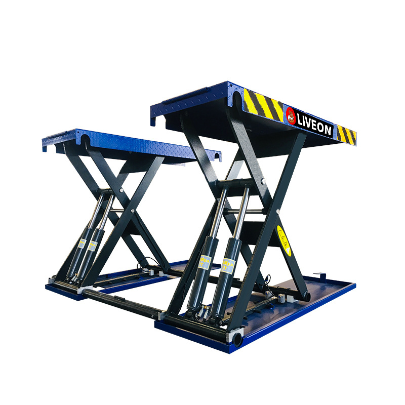 1,2 m elevador de tijera elevador de coche ultrafino pequeño tijeras de elevación móvil equipo de protección automática