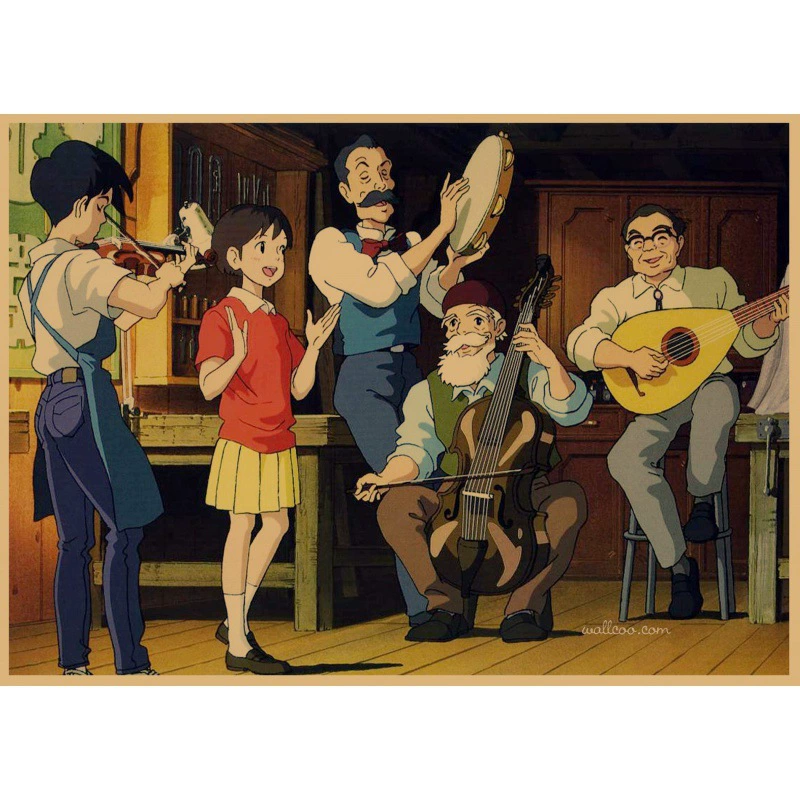 Постер аниме Миядзакки (Тоторо/Чихиро) A3 29.7×42 см, 150 г художественная бумага, настенная декор