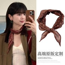 民族风布艺印花丝巾项链时尚个性配饰气质高级感项饰饰品小众设计