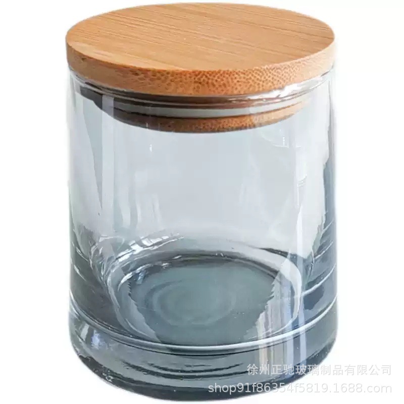 Tazas de vidrio de colores caseras DIY panelas de madera tazas de tapa creativas in hechas a mano panelas de vidrio transparentes
