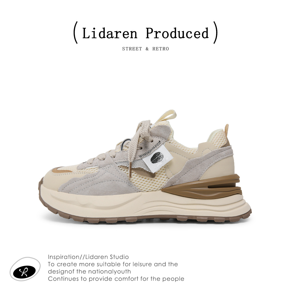 [Chaobunan] zapatos de base gruesa y alta para mujeres zapatos deportivos casuales retro primavera zapatos waffle gump estudiantes amor