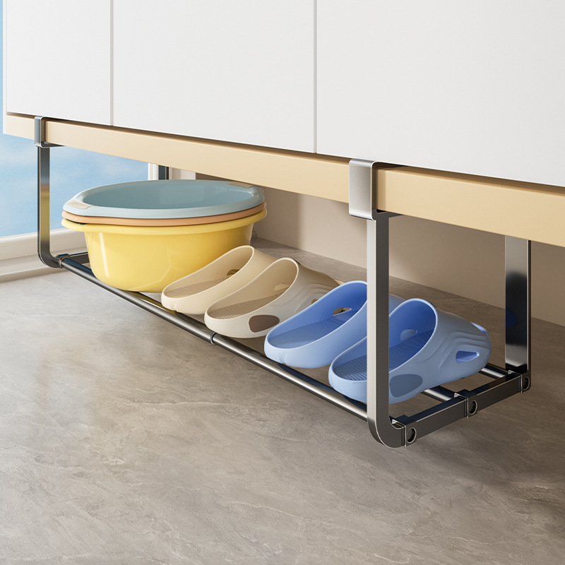 Hanging Washbasin Storage Rack, Basin Organizer, Bathroom Cabinet Under-Shelf, Bathroom Retractable Washbasin Rack, Hanging Basin Tool