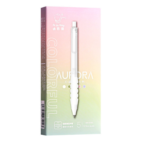 Kababear Pressure Relief Pen CS Head Pushing Medium Pen Quick Dry Student Special High Beauty Pressure Relief Ultra Soft Pen Grip 