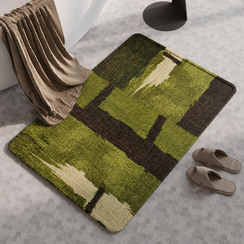 Vintage-Style Green Bathroom Mat, Soft Diatomaceous Earth, Water-Absorbent, Non-Slip, Easy to Maintain, Washroom Entrance Mat, Available for Dropshipping Vintage-Style Green Bathroom Mat, Soft Diatomaceous Earth, Water-Absorbent, Non-Slip, Easy to Maintain, Washroom Entrance Mat, Available for Dropshipping